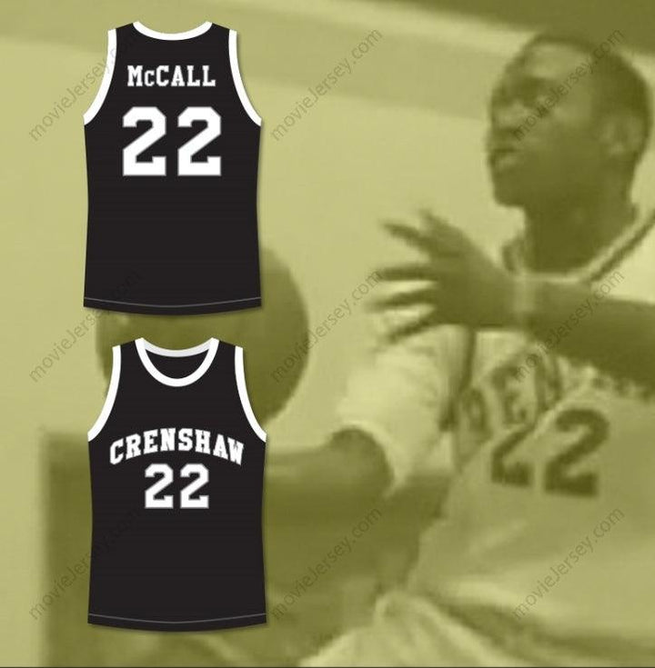 CUSTOM ANY Name Number QUINCY MCCALL 22 CRENSHAW HIGH SCHOOL BLACK BASKETBALL JERSEY LOVE AND BASKETBALL Top Stitched S-6XL