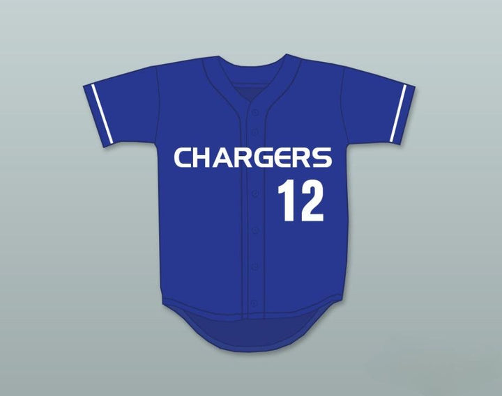 Custom Any Name Number NOLAN ARENADO 12 EL TORO HIGH SCHOOL CHARGERS BLUE BASEBALL JERSEY 2 Top Stitched S-6XL