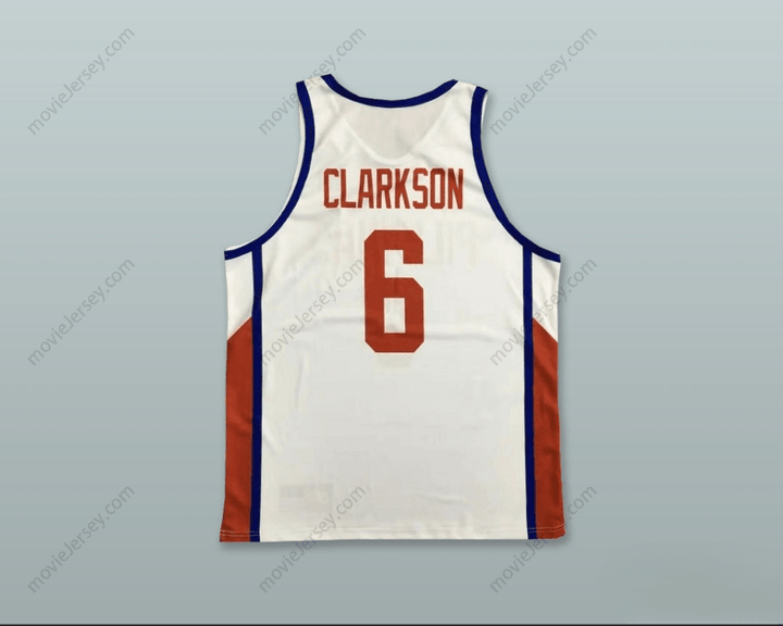 CUSTOM ANY Name Number JORDAN CLARKSON 6 PHILIPPINES WHITE BASKETBALL JERSEY Top Stitched S-6XL