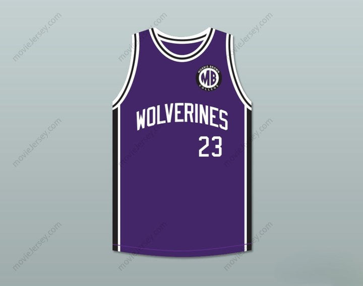 CUSTOM ANY Name Number MARTIN PAYNE 23 MORRIS BROWN COLLEGE WOLVERINES PURPLE BASKETBALL JERSEY PATCH Top Stitched S-6XL