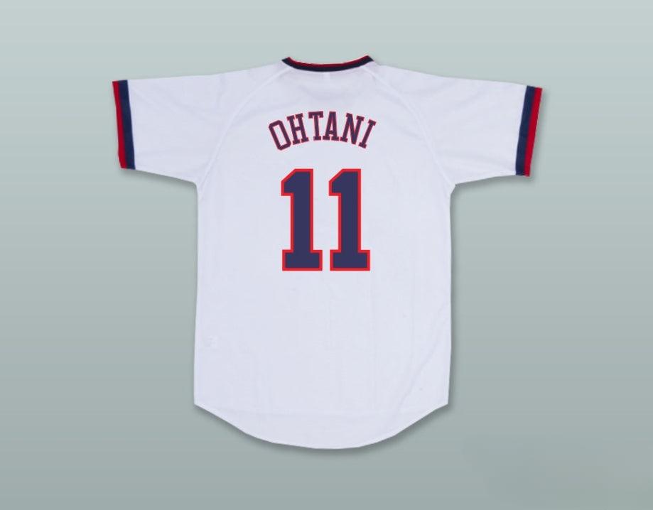 Custom Any Name Number SHOHEI OHTANI 11 HOKKAIDO NIPPON-HAM FIGHTERS WHITE PULLOVER BASEBALL JERSEY Top Stitched S-6XL