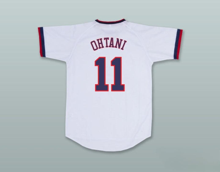 Custom Any Name Number SHOHEI OHTANI 11 HOKKAIDO NIPPON-HAM FIGHTERS WHITE PULLOVER BASEBALL JERSEY Top Stitched S-6XL
