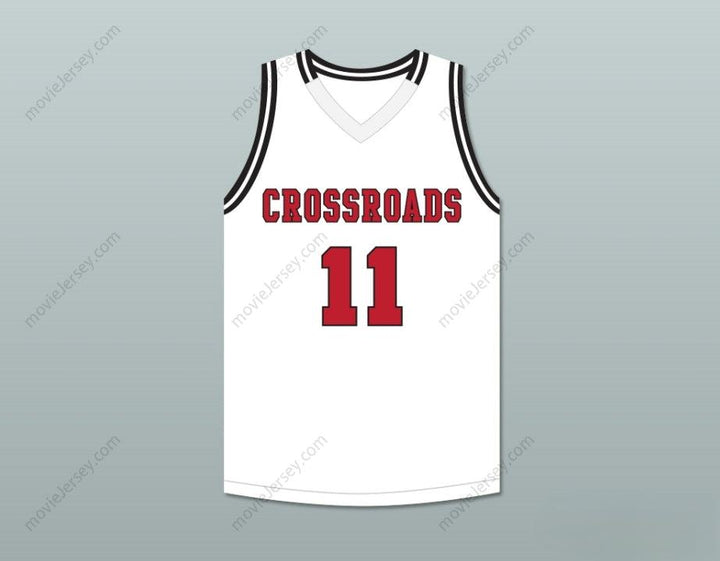 CUSTOM ANY Name Number SHAREEF O'NEAL 11 CROSSROADS SCHOOL ROADRUNNERS WHITE BASKETBALL JERSEY 2 Top Stitched S-6XL