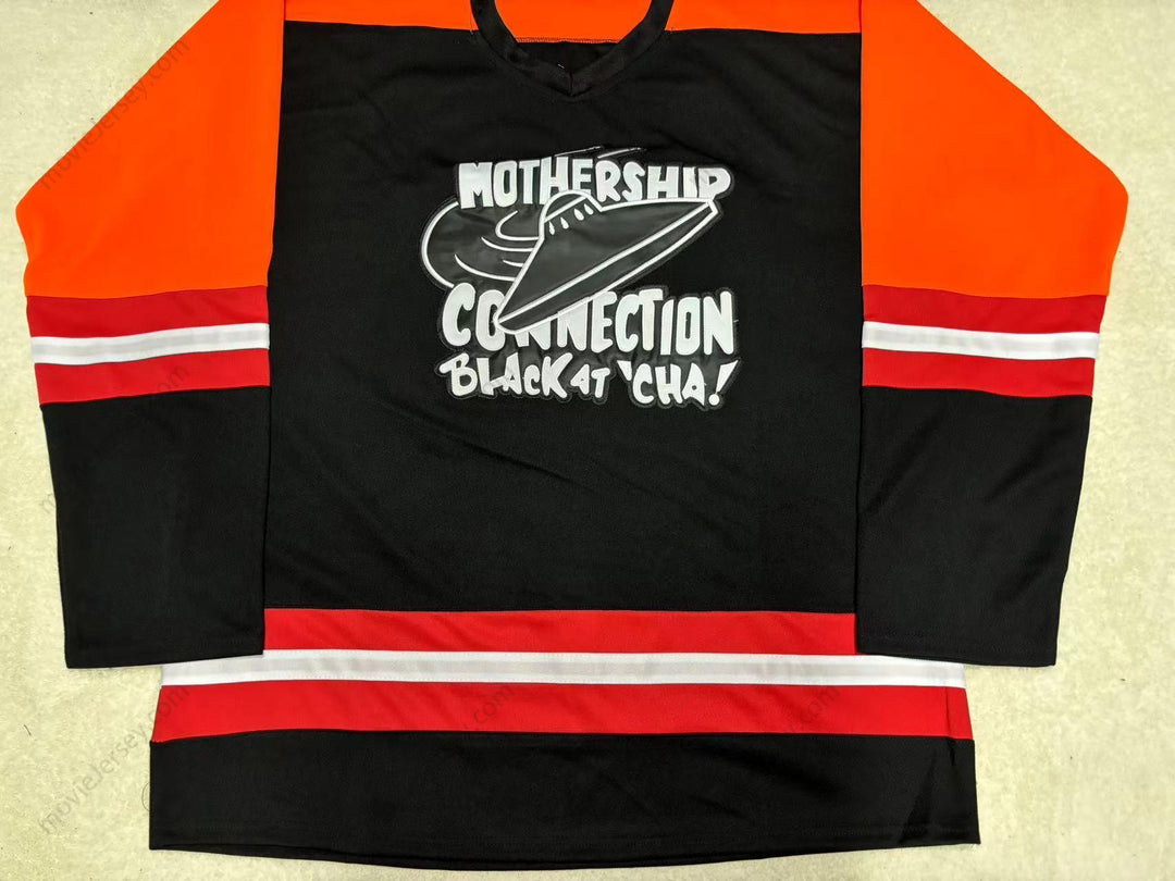 Custom Any Name Number PARLIAMENT 95 MOTHERSHIP CONNECTION BLACK AT CHA BLACK HOCKEY JERSEY Stitched Top Stitched S-6XL