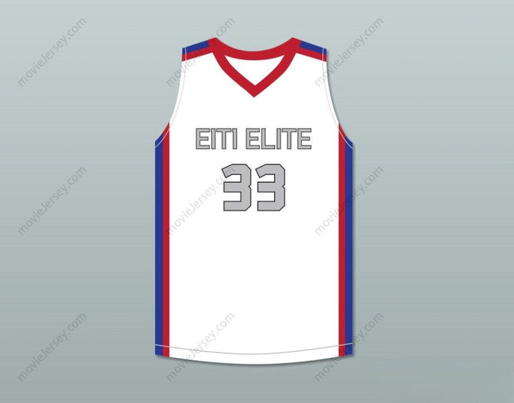 CUSTOM ANY Name Number TACKO FALL 33 EACH 1 TEACH 1 ELITE AAU WHITE BASKETBALL JERSEY 1 Top Stitched S-6XL