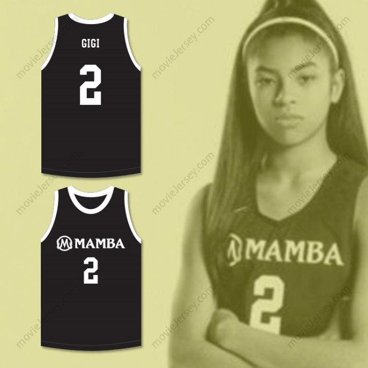 CUSTOM ANY Name Number GIGI 2 MAMBA BALLERS BLACK BASKETBALL JERSEY VERSION 4 Top Stitched S-6XL