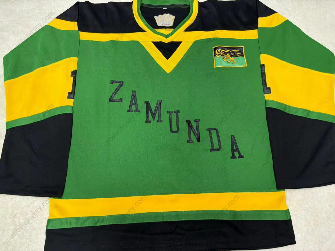 Custom Any Name Number PRINCE AKEEM JOFFER 1 FICTIONAL AFRICAN COUNTRY GREEN HOCKEY JERSEY WITH FLAG PATCH Top Stitched S-6XL