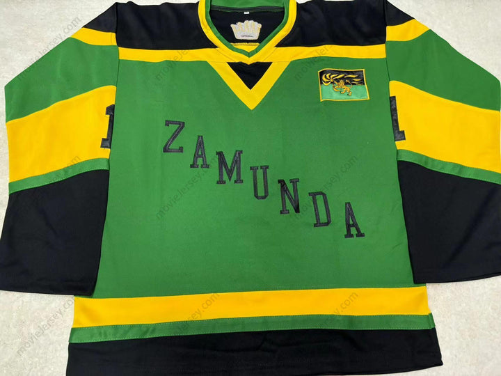 Custom Any Name Number PRINCE AKEEM JOFFER 1 FICTIONAL AFRICAN COUNTRY GREEN HOCKEY JERSEY WITH FLAG PATCH Top Stitched S-6XL