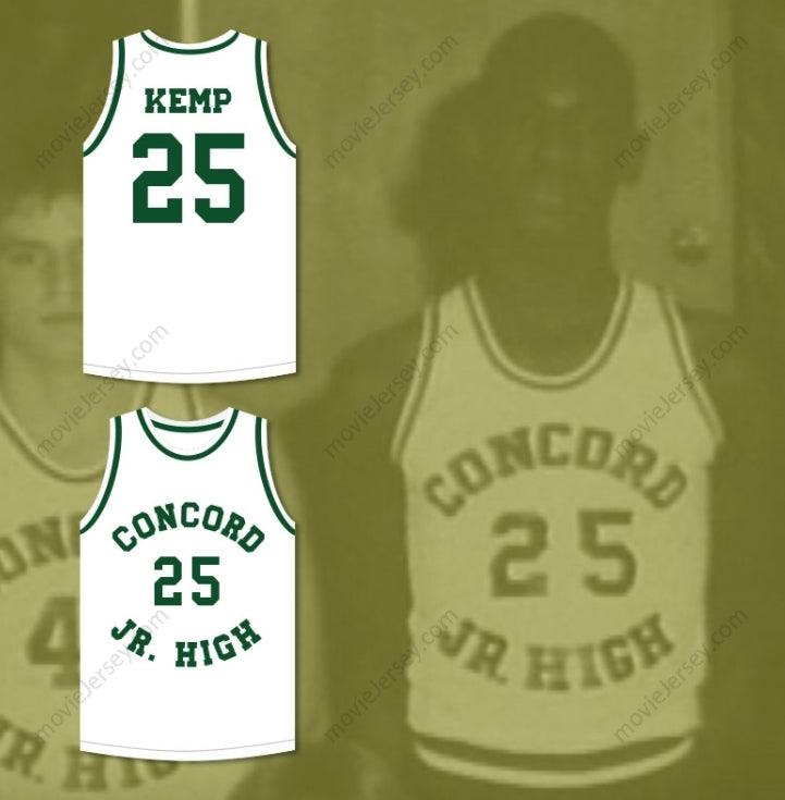 CUSTOM ANY Name Number SHAWN KEMP 25 CONCORD JUNIOR HIGH SCHOOL WHITE BASKETBALL JERSEY Top Stitched S-6XL