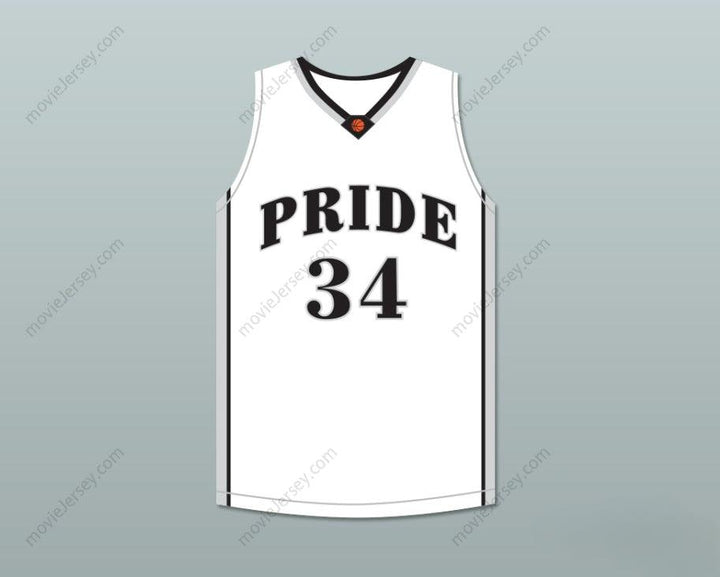 CUSTOM ANY Name Number COLIN KAEPERNICK 34 JOHN H. PITMAN HIGH SCHOOL PRIDE WHITE BASKETBALL JERSEY 1 Top Stitched S-6XL