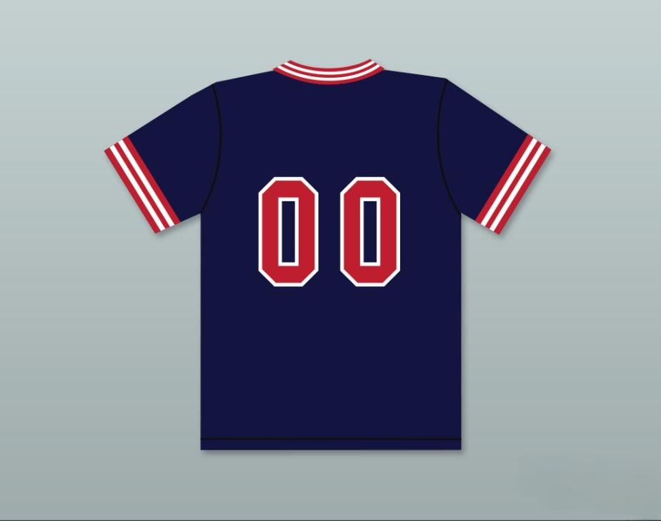 Custom Any Name Number MASCOT HARDBALL 00 PIONEERS AWAY BASEBALL JERSEY HARDBALL SITCOM Top Stitched S-6XL