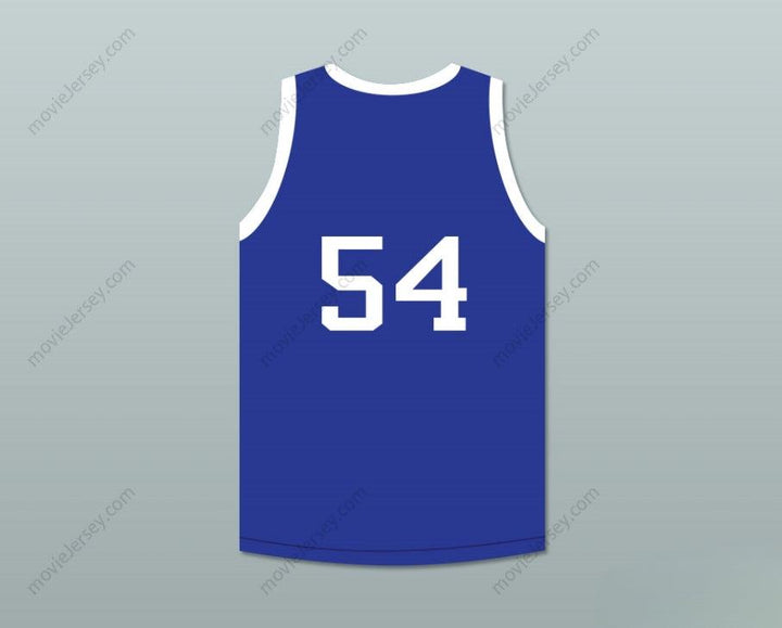 CUSTOM ANY Name Number CLYDE DREXLER 54 STERLING HIGH SCHOOL RAIDERS BLUE BASKETBALL JERSEY 1 Top Stitched S-6XL