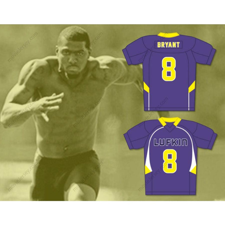 CUSTOM ANY Name Number DEZ BRYANT 8 LUFKIN HIGH SCHOOL PANTHERS AWAY FOOTBALL JERSEY Top Stitched S-6XL