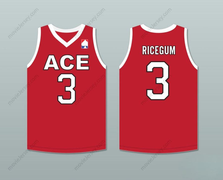 CUSTOM ANY Name Number RICEGUM 3 ACE FAMILY CHARITY RED BASKETBALL JERSEY Top Stitched S-6XL