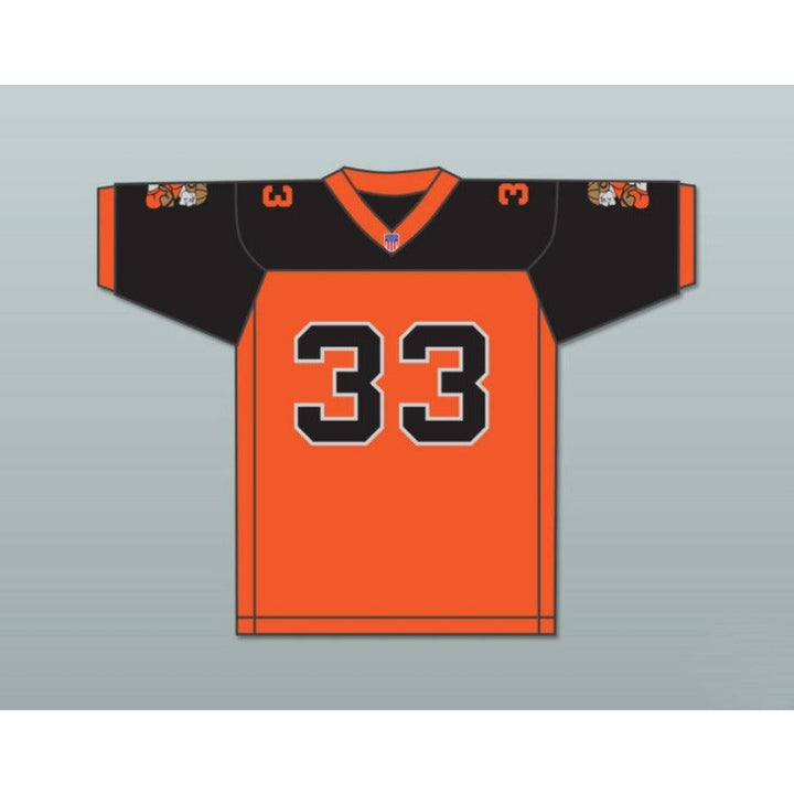 CUSTOM ANY Name BLACK/ORANGE ORC FOGTEETH 33 Football Jersey Stitched S-6XL