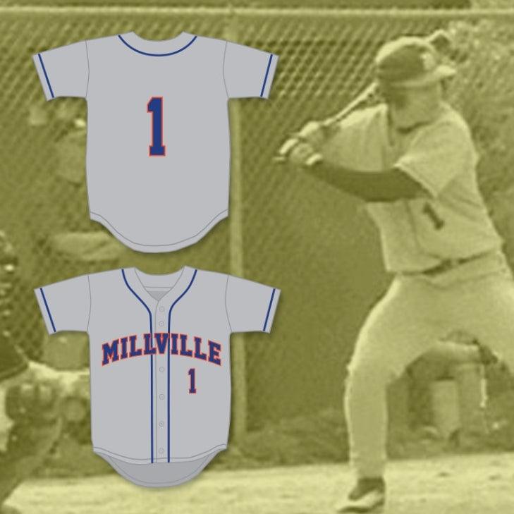 Custom Any Name Number MIKE TROUT 1  SENIOR HIGH SCHOOL THUNDERBOLTS GRAY BASEBALL JERSEY 1 Top Stitched S-6XL