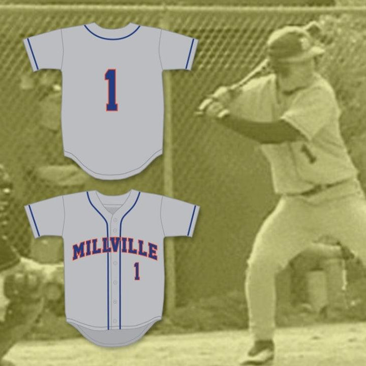 Custom Any Name Number MIKE TROUT 1  SENIOR HIGH SCHOOL THUNDERBOLTS GRAY BASEBALL JERSEY 1 Top Stitched S-6XL