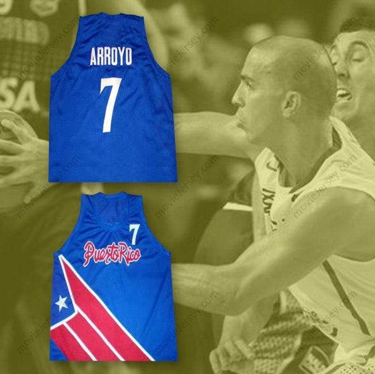 CUSTOM ANY Name Number CARLOS ARROYO 7 PUERTO RICO BASKETBALL JERSEY Top Stitched S-6XL