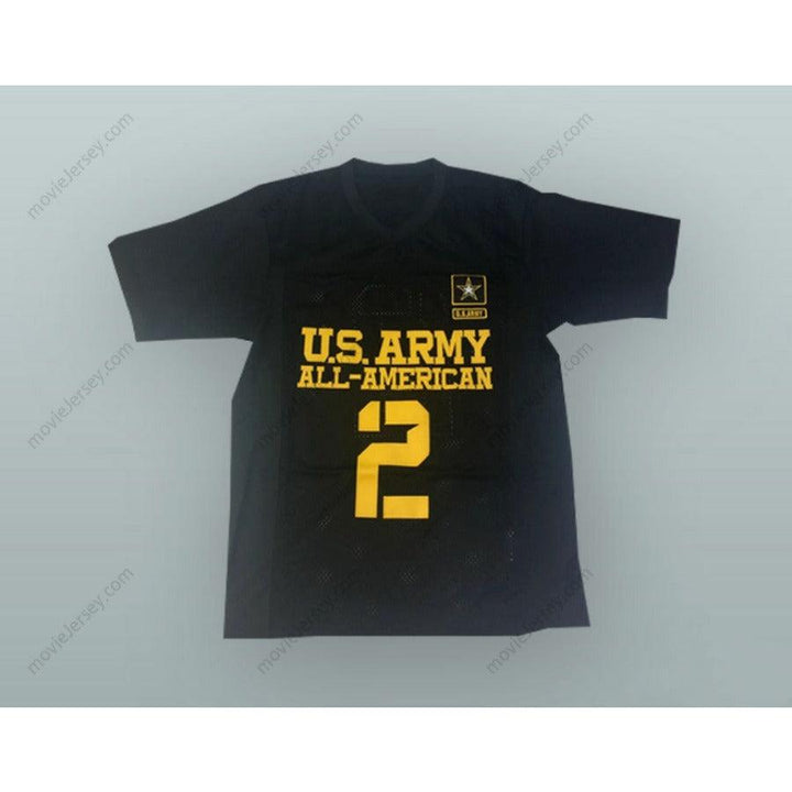 CUSTOM ANY Name Number DERRICK HENRY 2 U.S. ARMY HIGH SCHOOL ALL-AMERICAN BLACK FOOTBALL JERSEY Top Stitched S-6XL