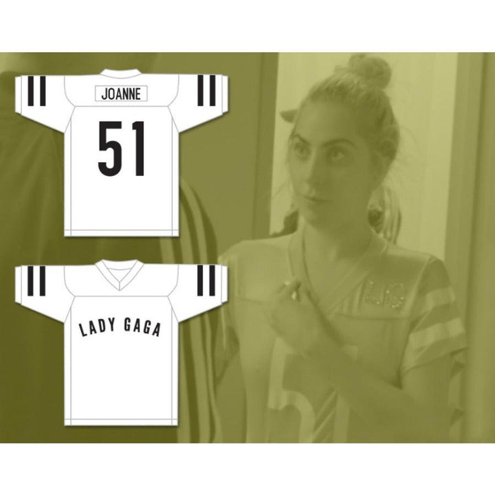 CUSTOM ANY Name Number LADY GAGA JOANNE 51 FOOTBALL JERSEY Top Stitched S-6XL