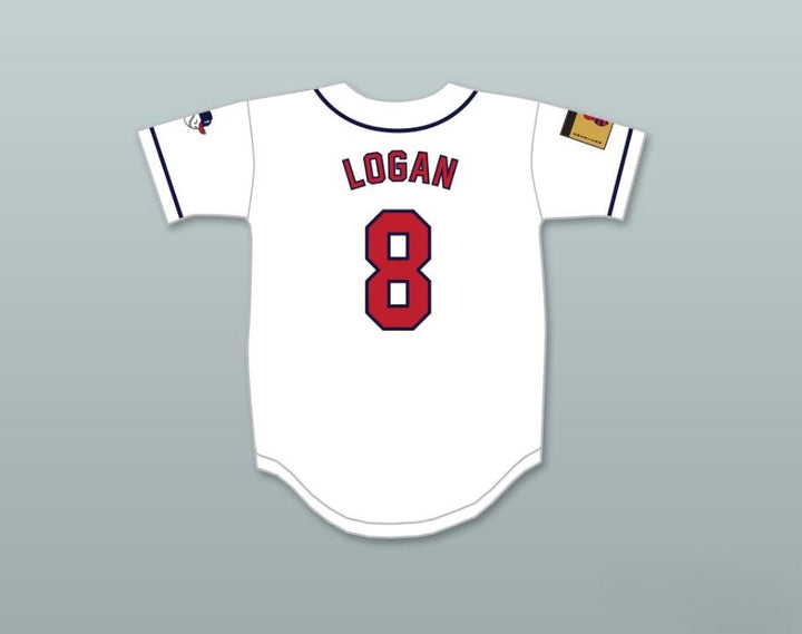 Custom Any Name Number DAVE LOGAN 8 PIONEERS HOME BASEBALL JERSEY HARDBALL SITCOM Top Stitched S-6XL