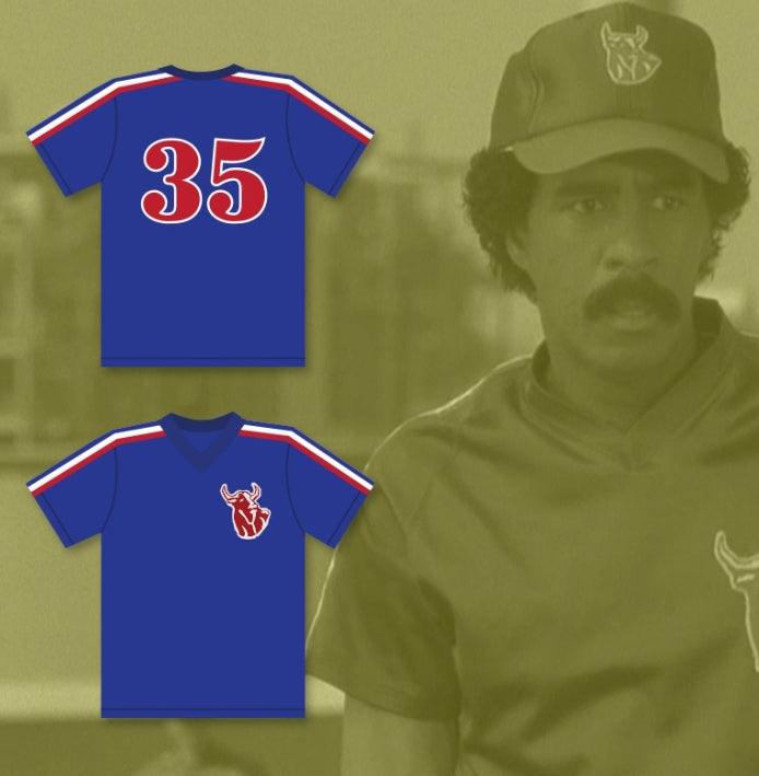 Custom Any Name Number MONTY BREWSTER 35   BLUE BASEBALL JERSEY BREWSTER'S MILLIONS Top Stitched S-6XL