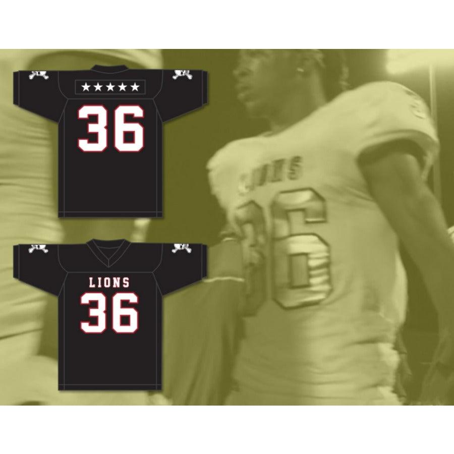 CUSTOM ANY Name Number JAVARIUS TAYLOR 36 EMCC LIONS FOOTBALL JERSEY INCLUDES PATCHES Top Stitched S-6XL