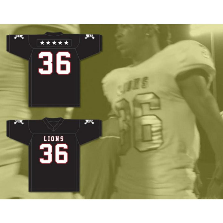 CUSTOM ANY Name Number JAVARIUS TAYLOR 36 EMCC LIONS FOOTBALL JERSEY INCLUDES PATCHES Top Stitched S-6XL