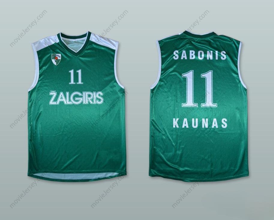 CUSTOM ANY Name Number ARVYDAS SABONIS 11 BC ZALGIRIS KAUNAS BASKETBALL JERSEY Top Stitched S-6XL
