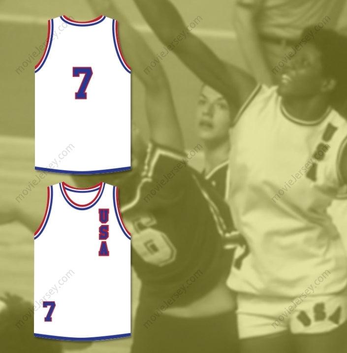 CUSTOM ANY Name Number LUSIA HARRIS 7 USA WHITE BASKETBALL JERSEY 1 Top Stitched S-6XL