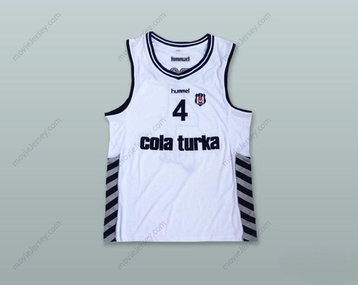 CUSTOM ANY Name Number ALLEN IVERSON 4 BESIKTAS JK WHITE BASKETBALL JERSEY Top Stitched S-6XL