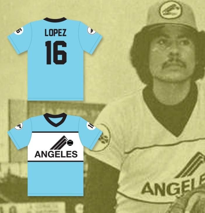 Custom Any Name Number FERNANDO LOPEZ 16 ANGELES NEGROS DE PUEBLA BASEBALL JERSEY WITH PATCH Top Stitched S-6XL