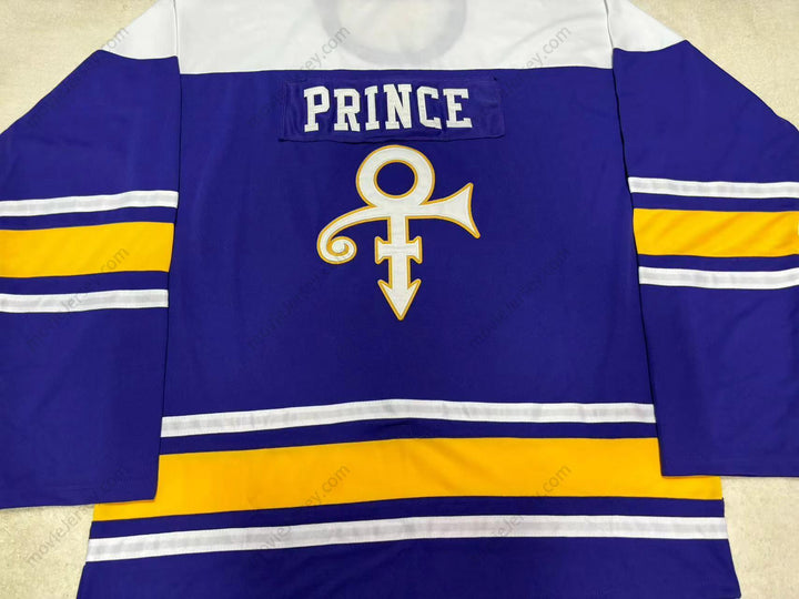Custom Any Name Number PRINCE TRIBUTE PURPLE HOCKEY JERSEY Top Stitched S-6XL