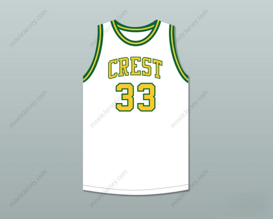 CUSTOM ANY Name Number DAVID THOMPSON 33 CREST HIGH SCHOOL CHARGERS WHITE BASKETBALL JERSEY 1 Top Stitched S-6XL