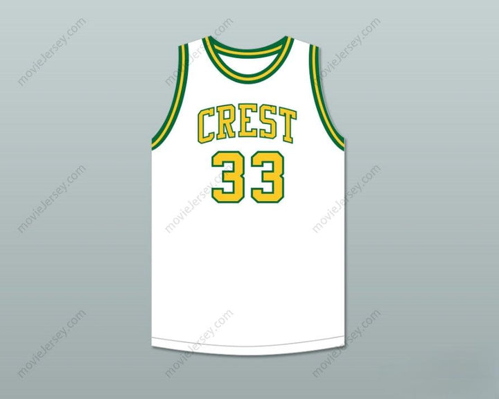 CUSTOM ANY Name Number DAVID THOMPSON 33 CREST HIGH SCHOOL CHARGERS WHITE BASKETBALL JERSEY 1 Top Stitched S-6XL
