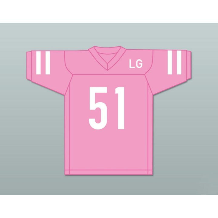 CUSTOM ANY Name Number LG JOANNE 51 PINK FOOTBALL JERSEY GAGA FIVE FOOT TWO Top Stitched S-6XL