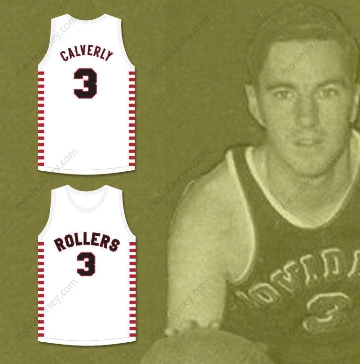 CUSTOM ANY Name Number ERNIE CALVERLEY 3 PROVIDENCE STEAMROLLERS WHITE BASKETBALL JERSEY 2 Top Stitched S-6XL