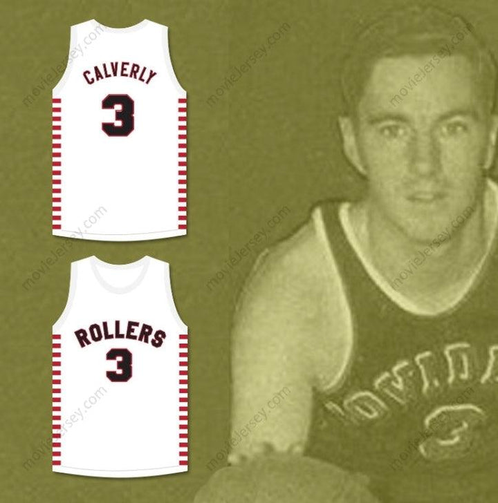 CUSTOM ANY Name Number ERNIE CALVERLEY 3 PROVIDENCE STEAMROLLERS WHITE BASKETBALL JERSEY 2 Top Stitched S-6XL