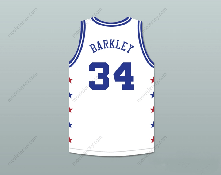 CUSTOM ANY Name Number CHARLES BARKLEY 34 MAGIC JOHNSON ALL STAR GAME WHITE BASKETBALL JERSEY 1988 MIDSUMMER NIGHT'S MAGIC CHARITY EVENT Top Stitched S-6XL