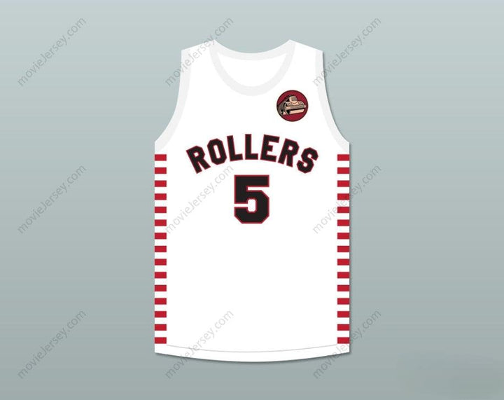 CUSTOM ANY Name Number KENNY SAILORS 5 PROVIDENCE STEAMROLLERS WHITE BASKETBALL JERSEY WITH PATCH 1 Top Stitched S-6XL