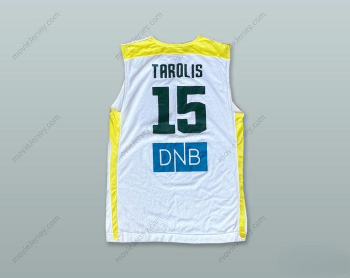 CUSTOM ANY Name Number DONATAS TAROLIS 15 LIETUVA LITHUANIA WHITE BASKETBALL JERSEY Top Stitched S-6XL