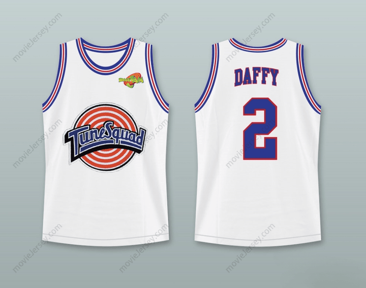 CUSTOM ANY Name Number DAFFY DUCK 2 TUNE SQUAD BASKETBALL JERSEY WITH SPACE JAM PATCH Top Stitched S-6XL