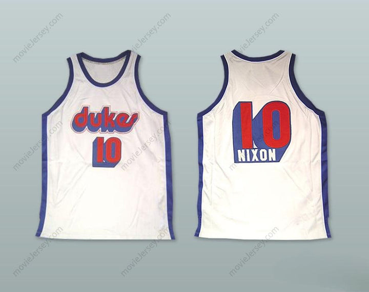 CUSTOM ANY Name Number NORM NIXON 10 DUQUESNE UNIVERSITY DUKES WHITE BASKETBALL JERSEY Top Stitched S-6XL