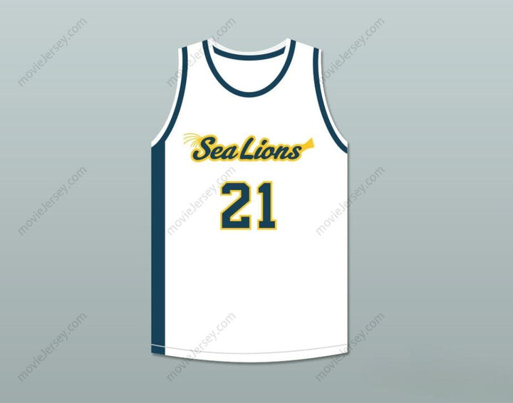 CUSTOM ANY Name Number EVAN WHITBOURNE 21 MALIBU VISTA SEA LIONS BASKETBALL JERSEY BRING IT ON: FIGHT TO THE FINISH Top Stitched S-6XL