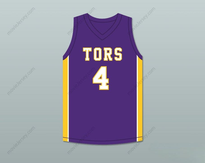 CUSTOM ANY Name Number MIKE EVANS 4 BALL HIGH SCHOOL TORS PURPLE BASKETBALL JERSEY Top Stitched S-6XL