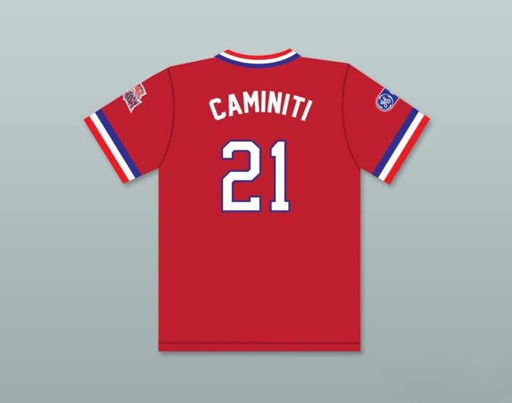 Custom Any Name Number KEN CAMINITI 21 1984 USA TEAM RED BASEBALL JERSEY Top Stitched S-6XL