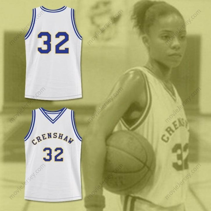 CUSTOM ANY Name Number SANAA LATHAN MONICA WRIGHT 32 CRENSHAW HIGH SCHOOL BASKETBALL JERSEY LOVE AND BASKETBALL Top Stitched S-6XL