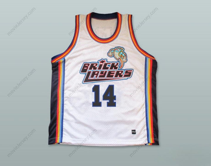 CUSTOM ANY Name Number DONALD FAISON 14 BRICKLAYERS BASKETBALL JERSEY SIXTH ANNUAL ROCK N' JOCK B-BALL JAM 1996 Top Stitched S-6XL
