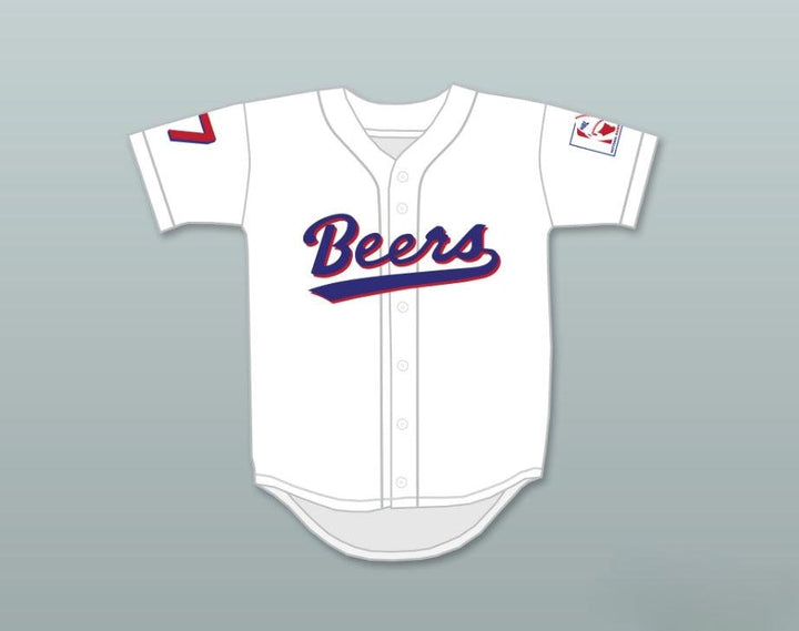 Custom Any Name Number DOUG 'SIR SWISH' REMER 17  BEERS BASEKETBALL WHITE BASEBALL JERSEY Top Stitched S-6XL