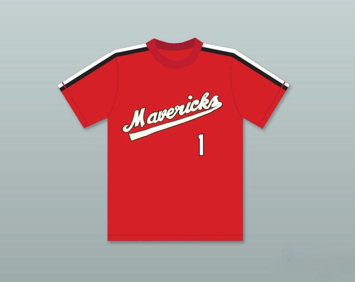 Custom Any Name Number JON YOSHIWARA 1   RED BASEBALL JERSEY THE BATTERED BASTARDS OF BASEBALL Top Stitched S-6XL